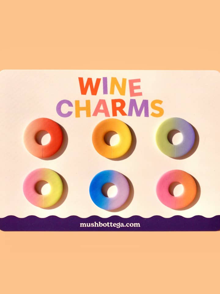 Ombré Pack | Circle Wine Charms | Drink Markers for wholesale by MUSH Bottega