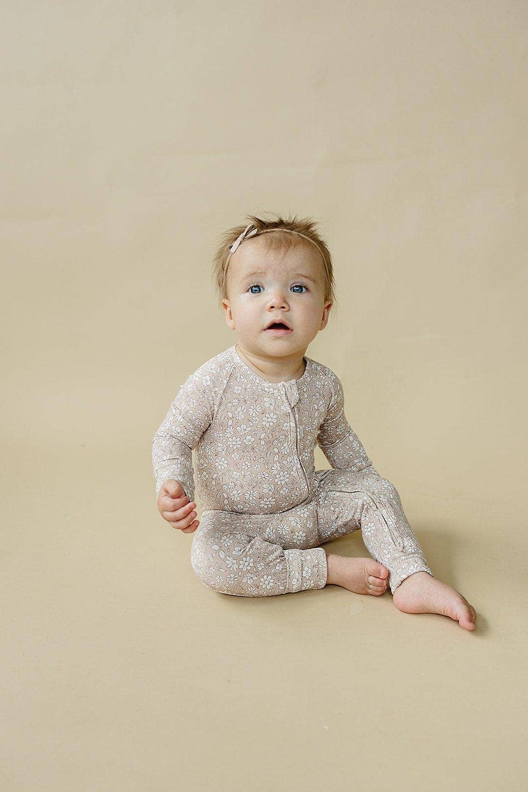 Little Joy Co. - Wholesale Sleepsuit - Baby - Dainty Ditsy Bamboo Zippy Romper17
