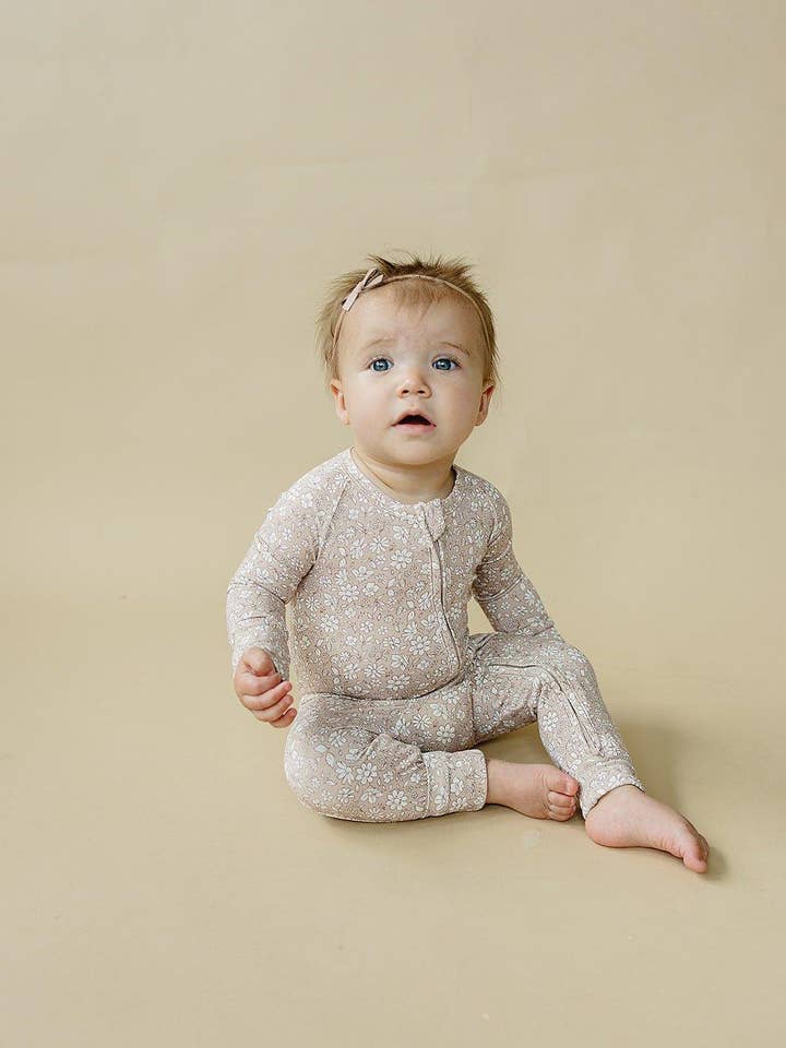 Little Joy Co. - Wholesale Sleepsuit - Baby - Dainty Ditsy Bamboo Zippy Romper17
