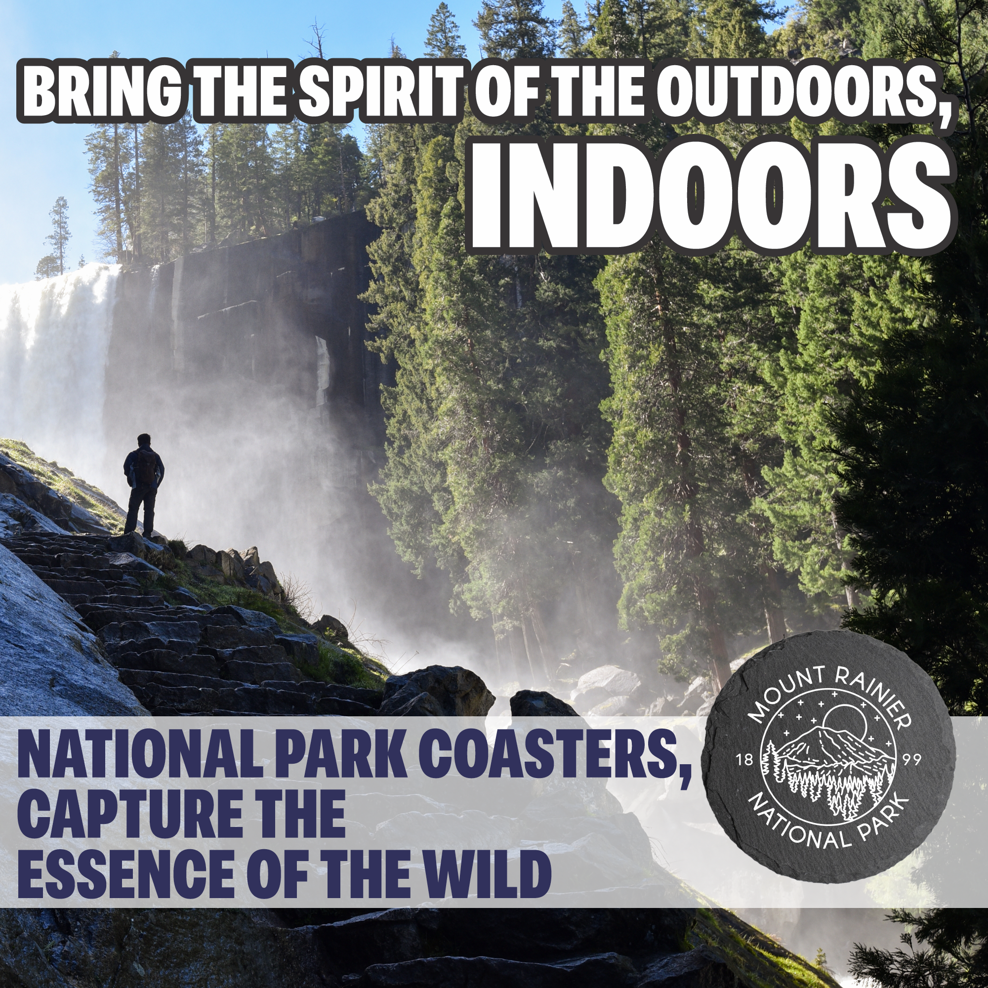 Blue Ridge Mountain Gifts - Wholesale Coasters - Mount Rainier National Park - UV Printed Coasters4