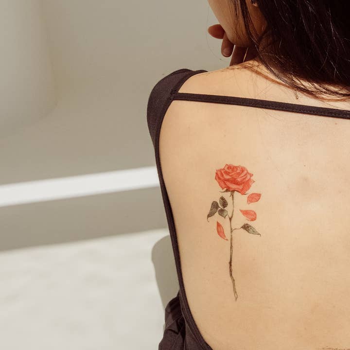 PAPERSELF - Vendita all'ingrosso Tatuaggi temporanei - Adesivi temporanei tatuaggio rosa inglese3