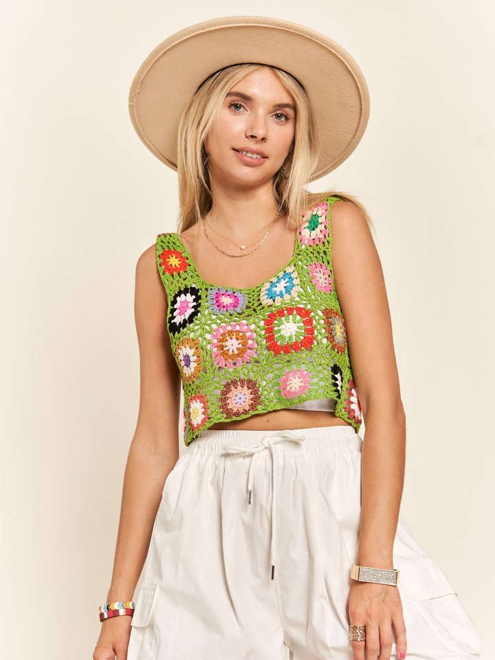 CROP TOP MULTICOLORE- LET3309 pour la vente par Madelyn