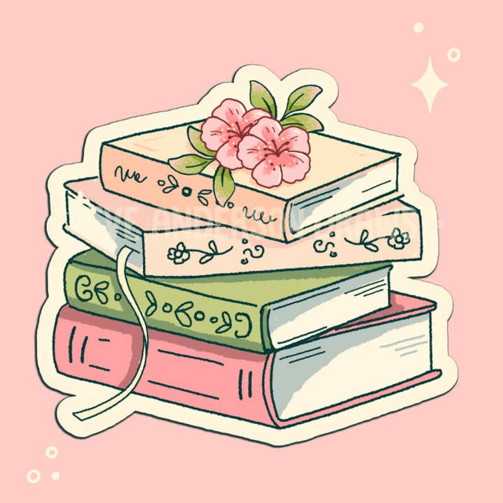 Books Sticker for wholesale by Eve Anderson Draws