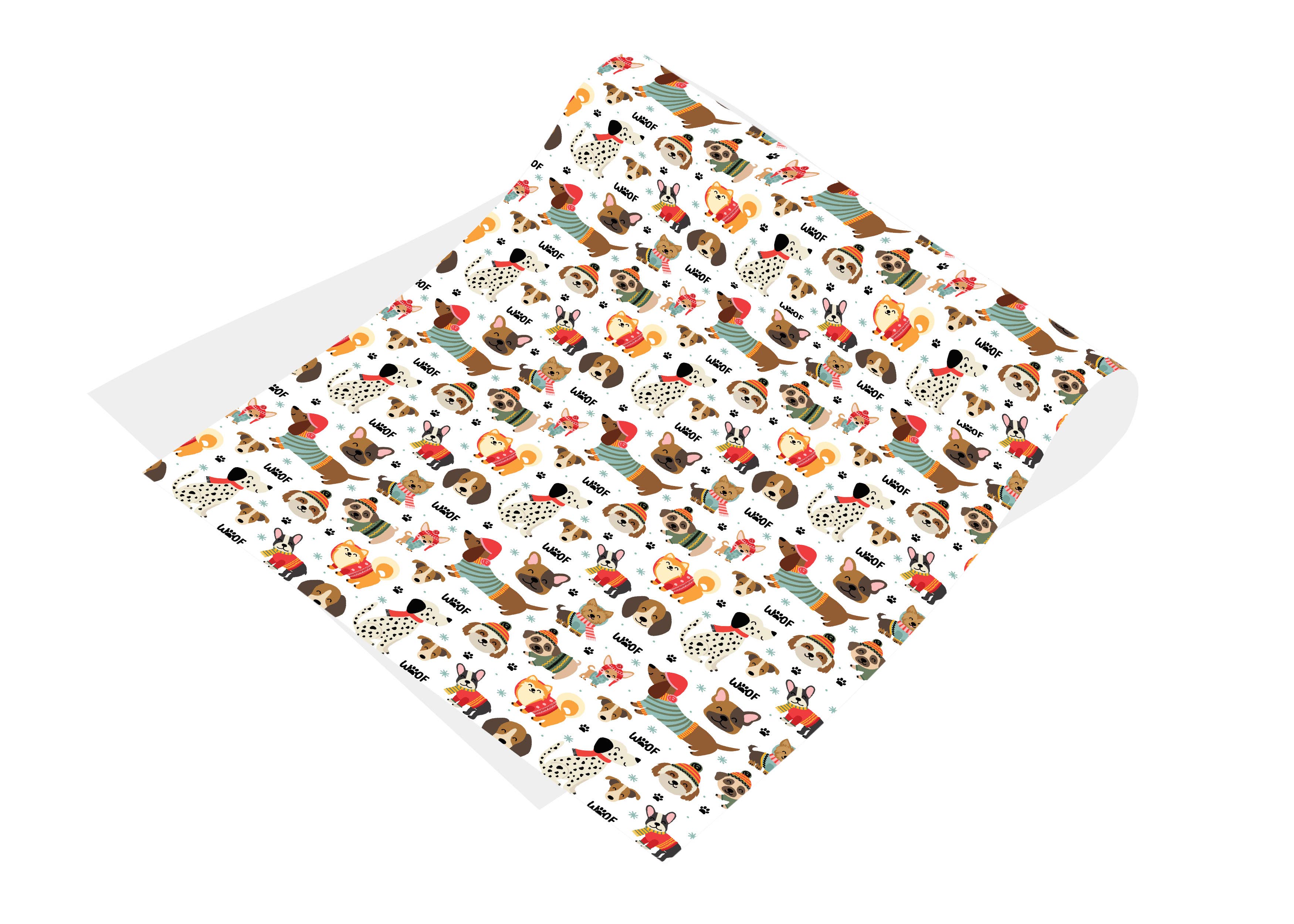 Stesha Wrapt – Großhandel Geschenkpapier in Bögen – Geschenkpapier „Woof Dogs and Paws“2