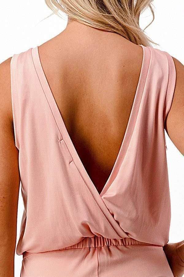 Heart & Hips - Wholesale Romper - Women's - JR46620 - LOWCUT SURPLICE ROMPER WITH SIDE POCKETS6