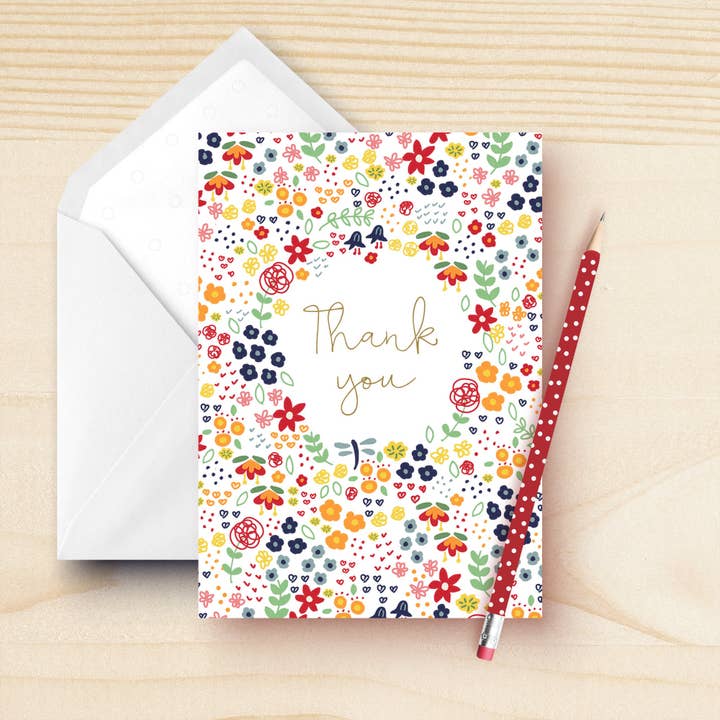 Carte de vœux Motif floral pour la vente par Kathrin Legg