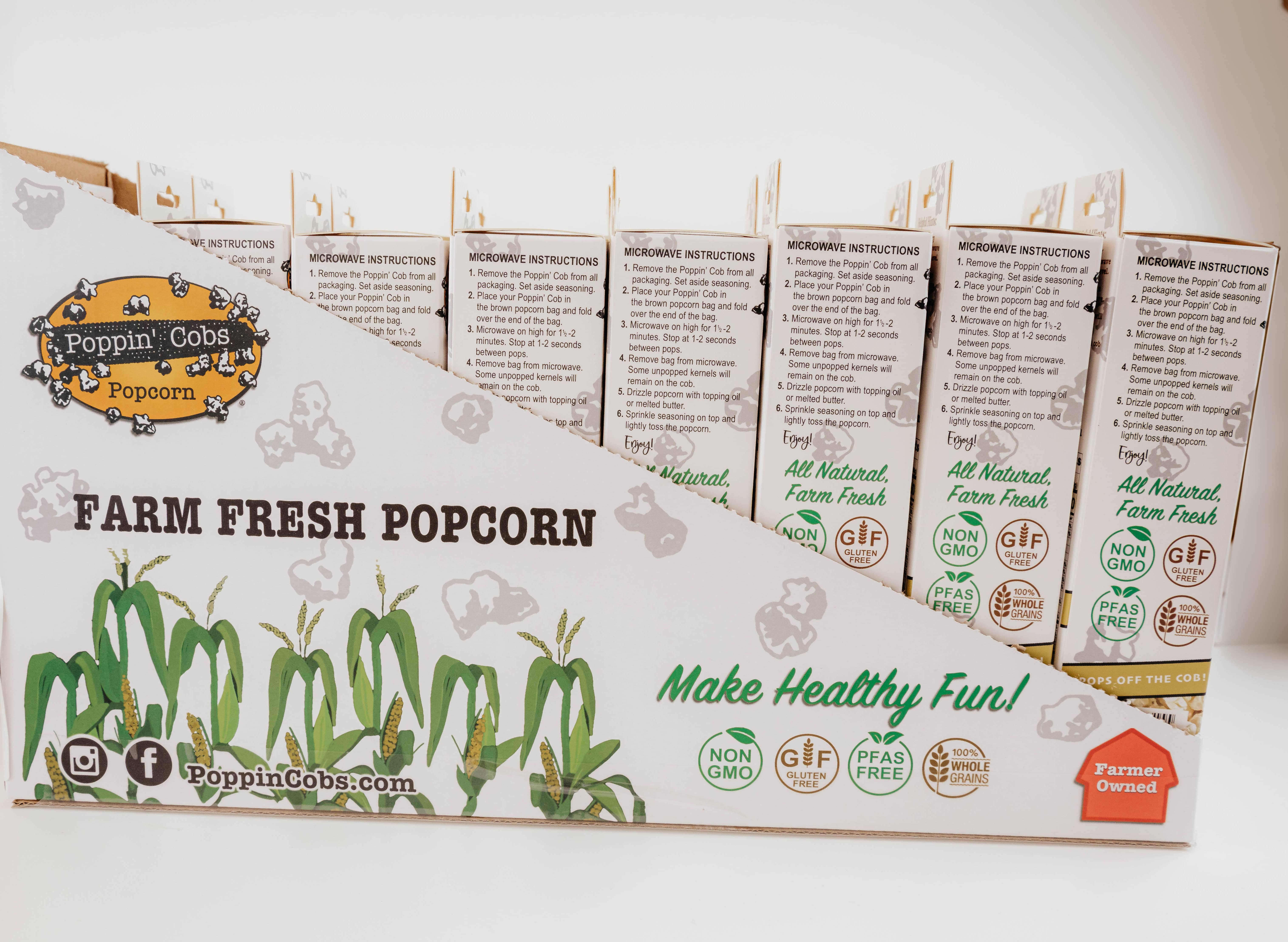 Poppin' Cobs Popcorn - Wholesale Popcorn - Poppin’ Cobs - Flavor Variety Case - 80 count3