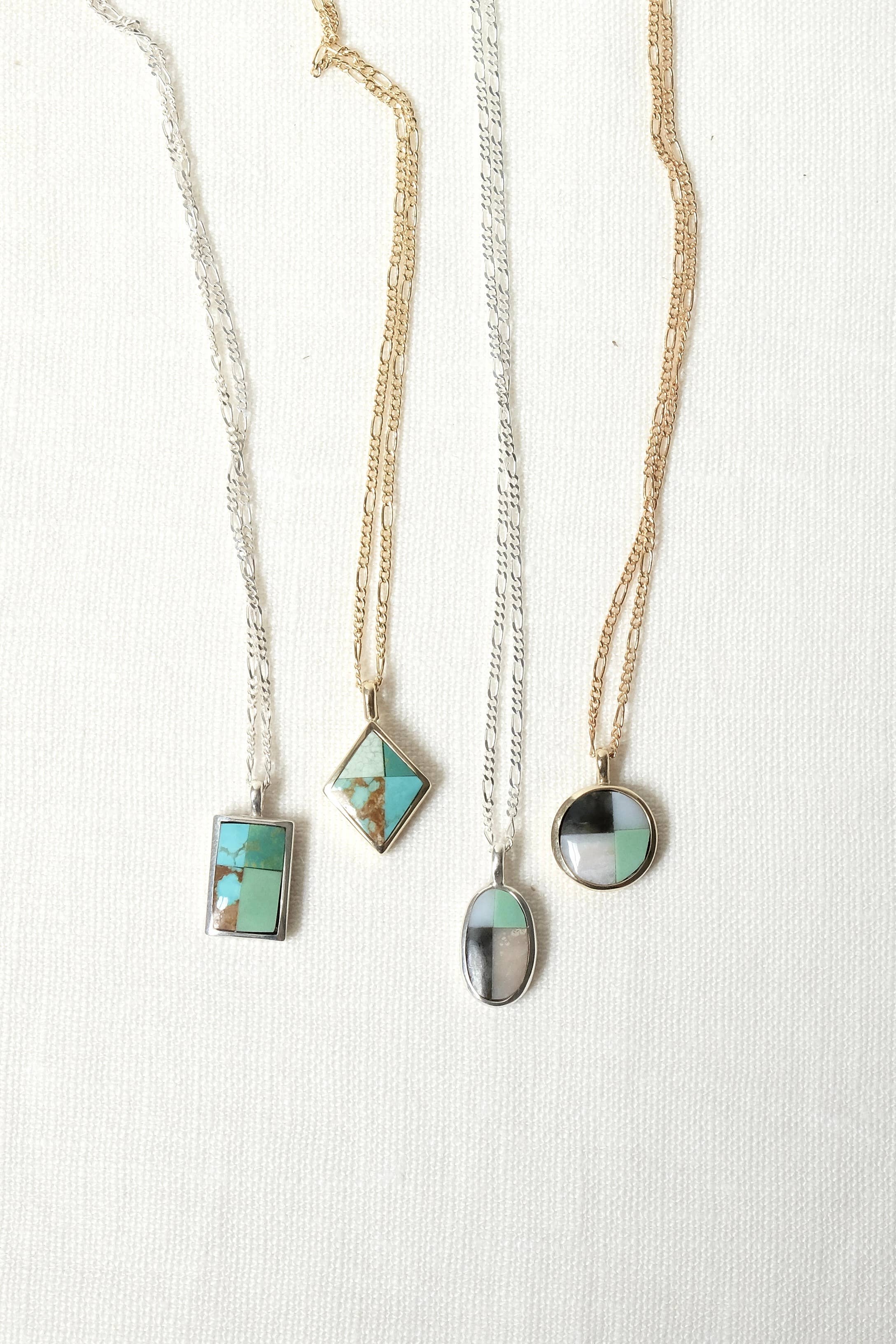 Sarah Safavi Jewelry – wholesale Pendant/charm necklace – Mosaic Token Necklace1