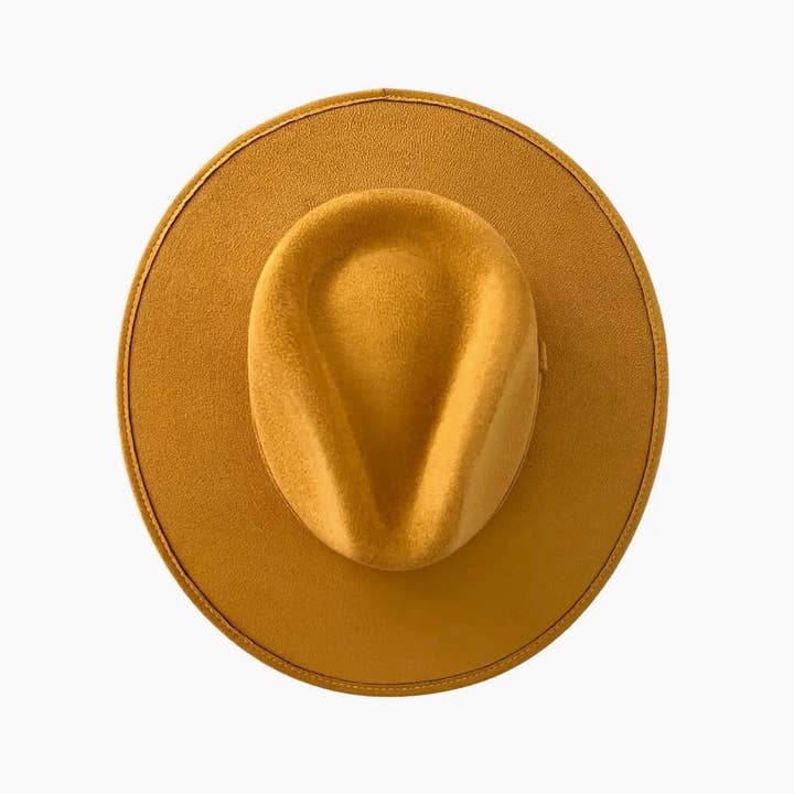 Sennepsfärgad Fedora-hatt med anpassning för wholesale av Margarita