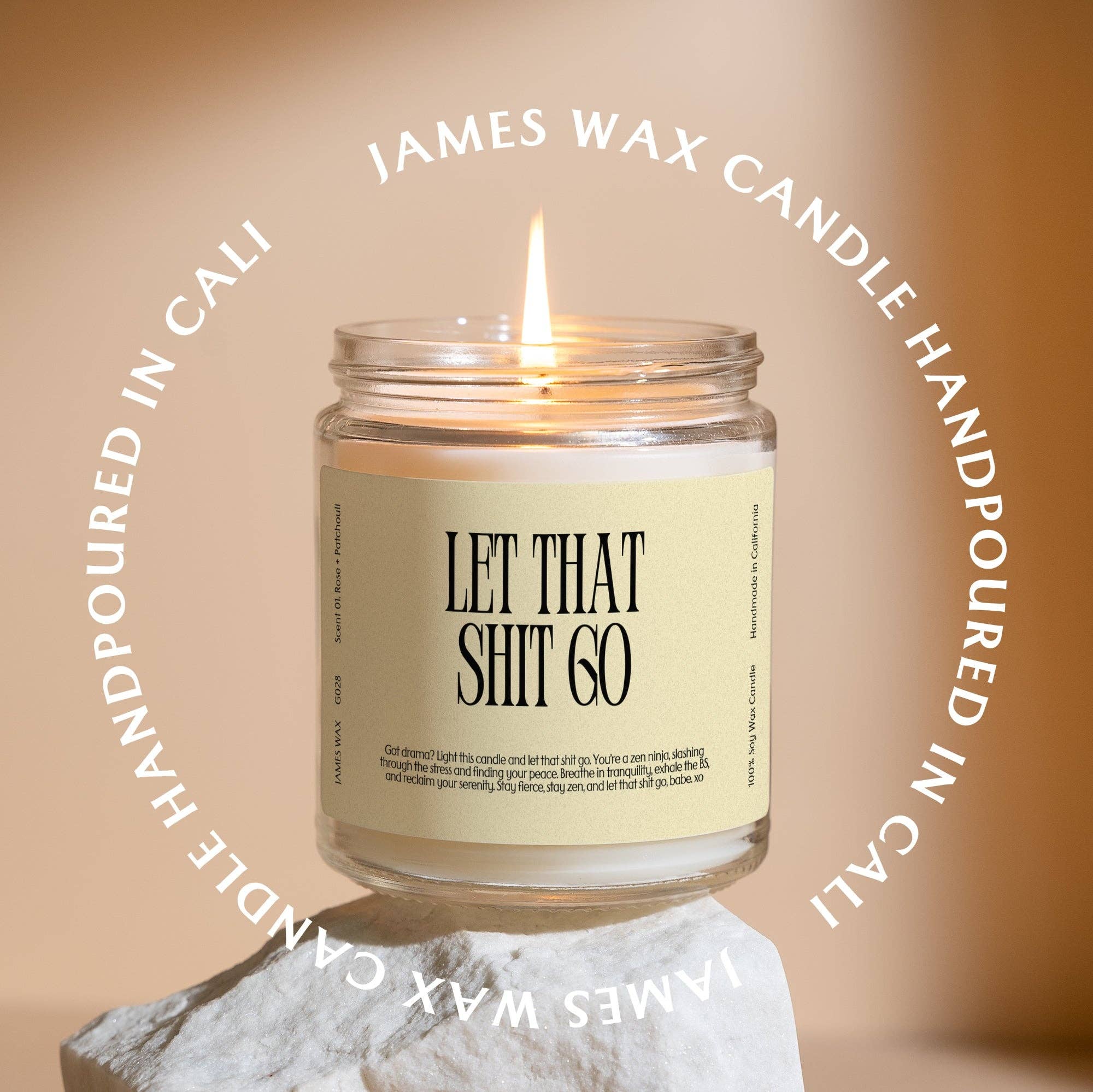James Wax – Vela em jarro/copo por atacado – Vela Alívio de Stress Let That-Shit Go G0282