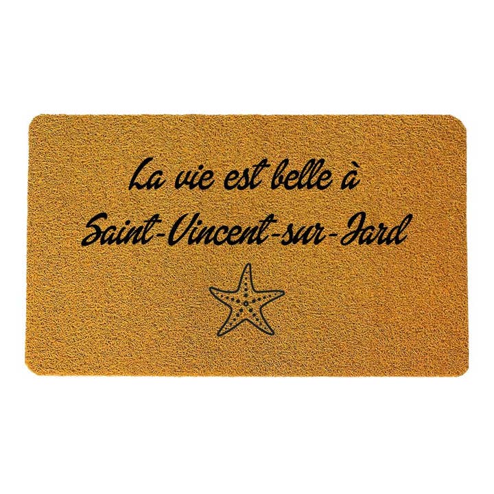 Livet är vackert i Saint-Vincent sur Jard dörrmatta - minst 10 stycken för wholesale av MY CITY MEMORY