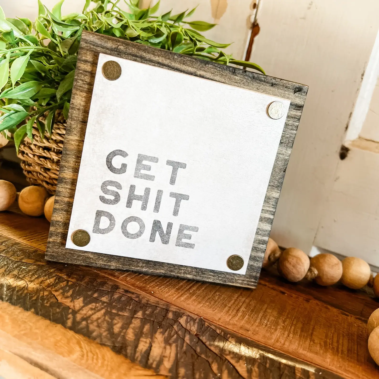 WillowBee Signs & Designs - Wholesale Desk/Tabletop Sign - Funny Mini Wood Block Sign0