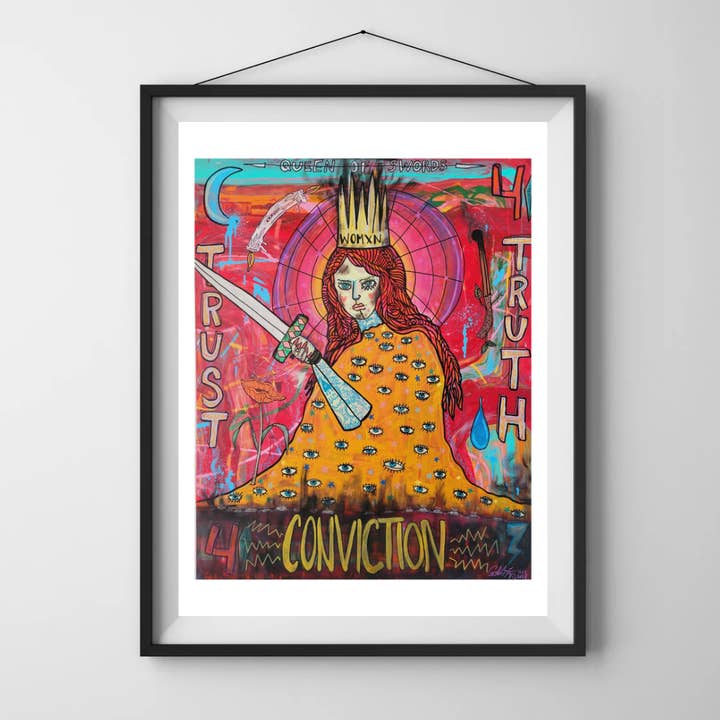 Catrina Higgs - Wholesale Art Print - Catrina Higgs 8x11 Signed & Dated Art Print Queen of Swords2