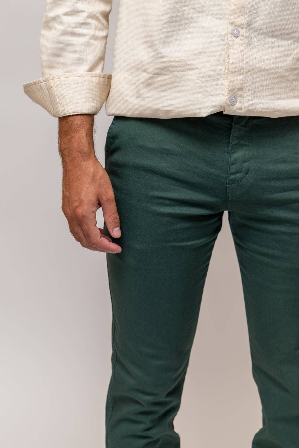 Custi Mikelo: Men's Clothing & Christmas Gifts - Wholesale Pants - Men's - Bottle Green Stretch Chino Pants | Jesulín2