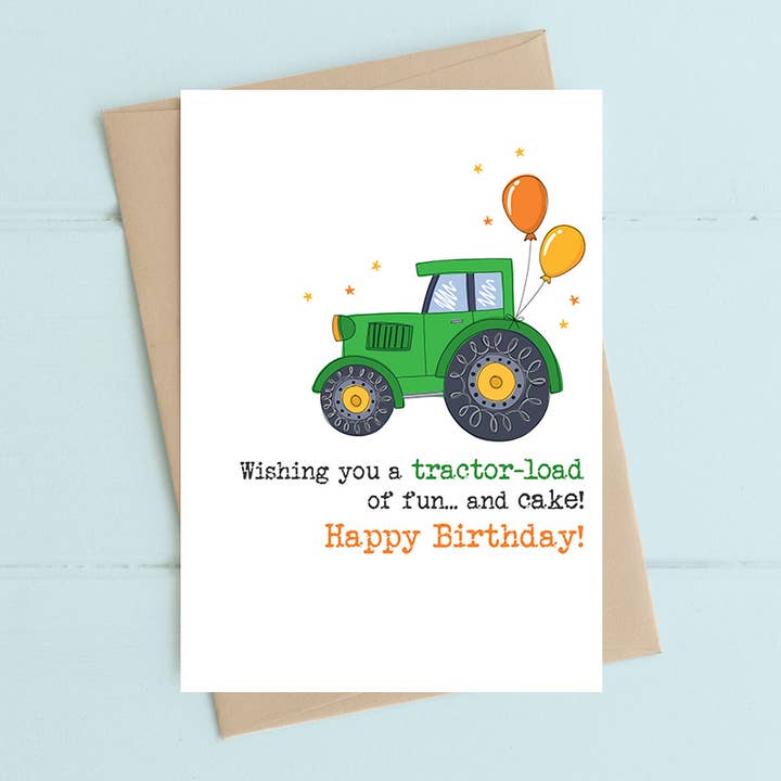 Tractor load of fun for wholesale by Dandelion Stationery