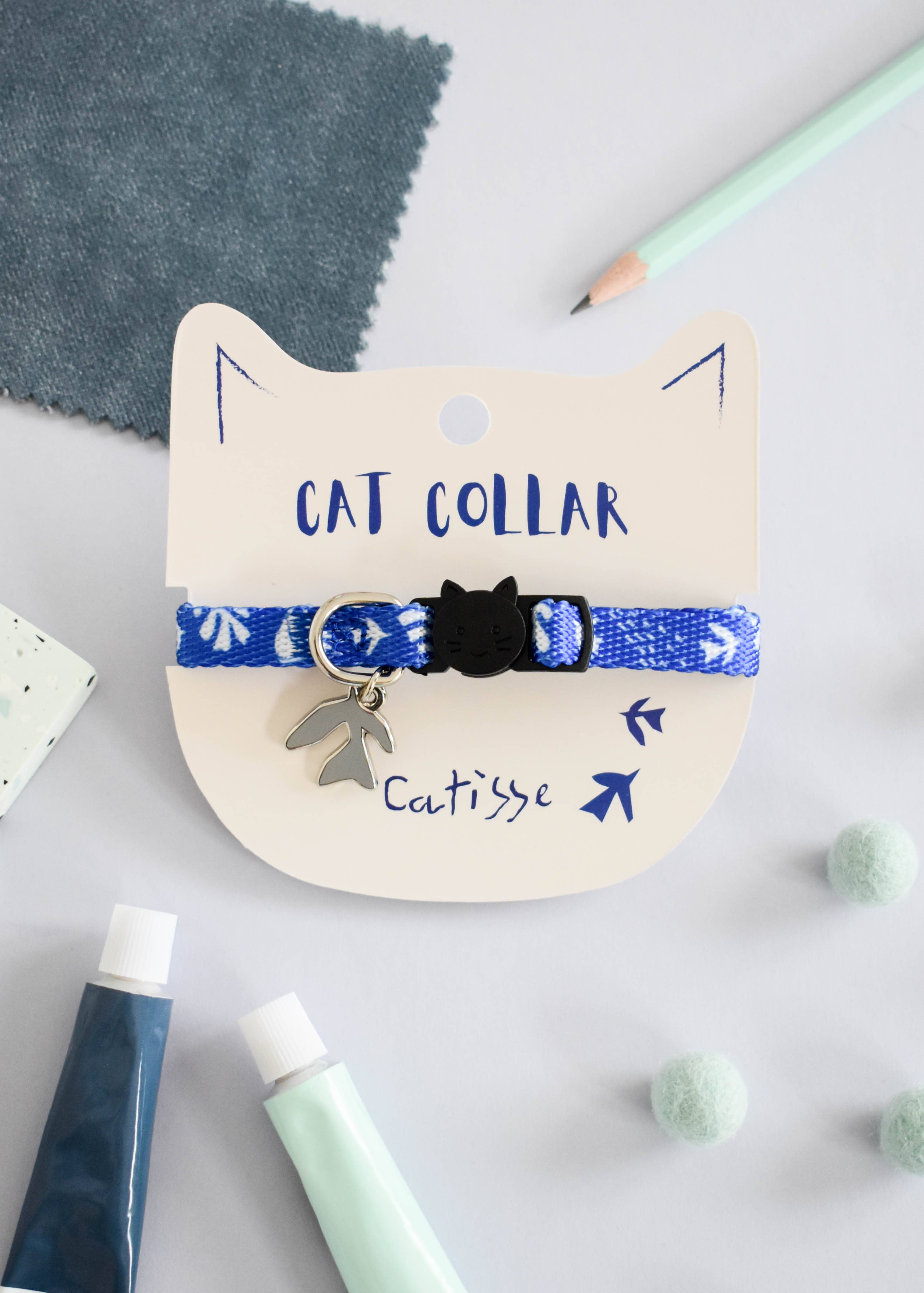 Niaski - Feline Fine Art (USA DUTIES PAID) - Wholesale Pet Collar - Cat - Henri Catisse Artist Cat Collar1