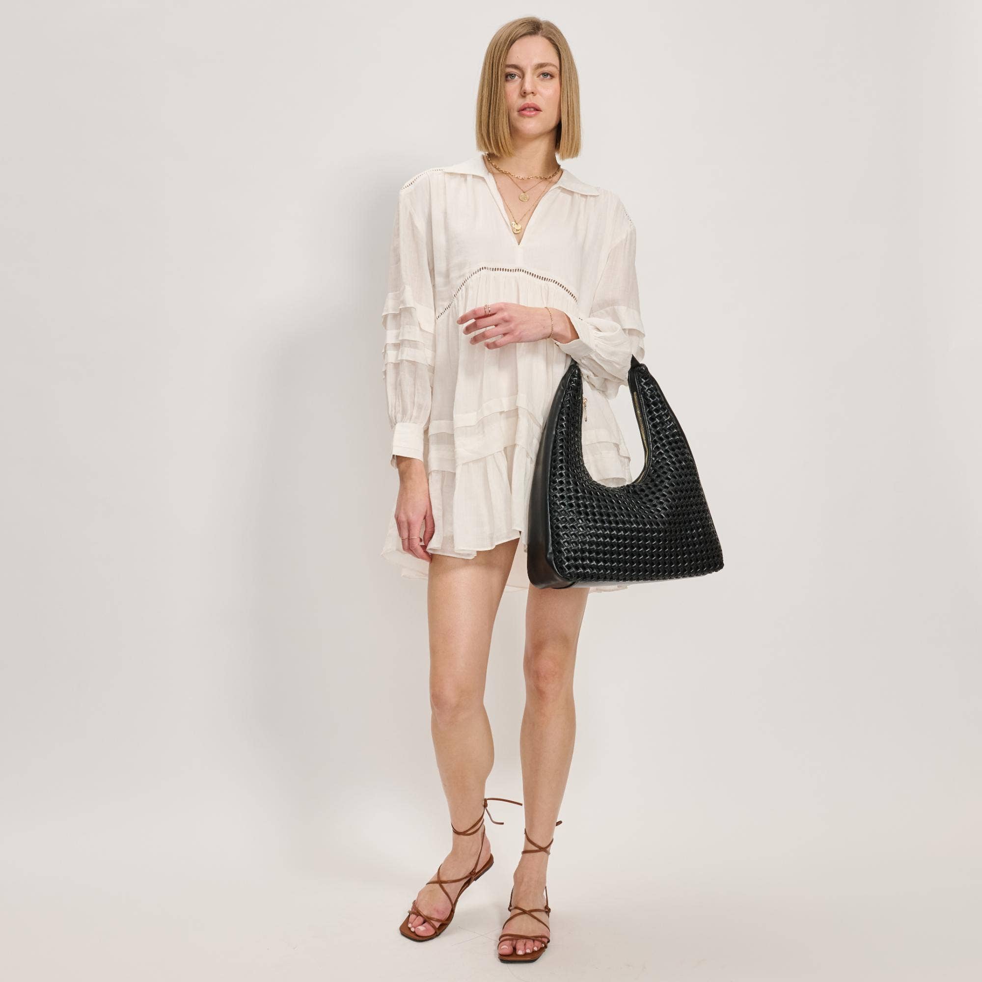 Moda Luxe – Engroshandel Skuldertaske – til kvinder – Renne Knot Vævet Hobo3