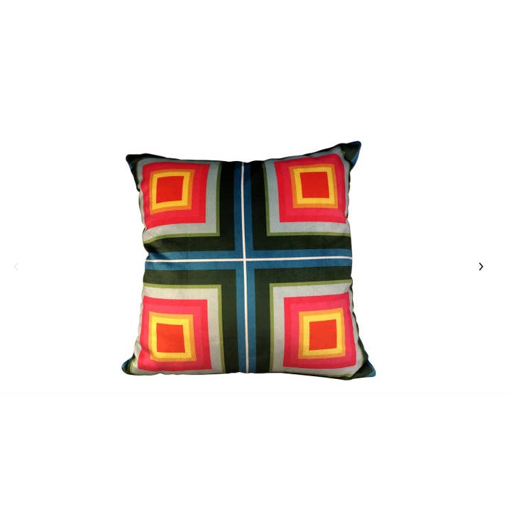 Modern Handmade Velvet Geometric Pattern Pillow for wholesale by Magic Hill - Mercantile