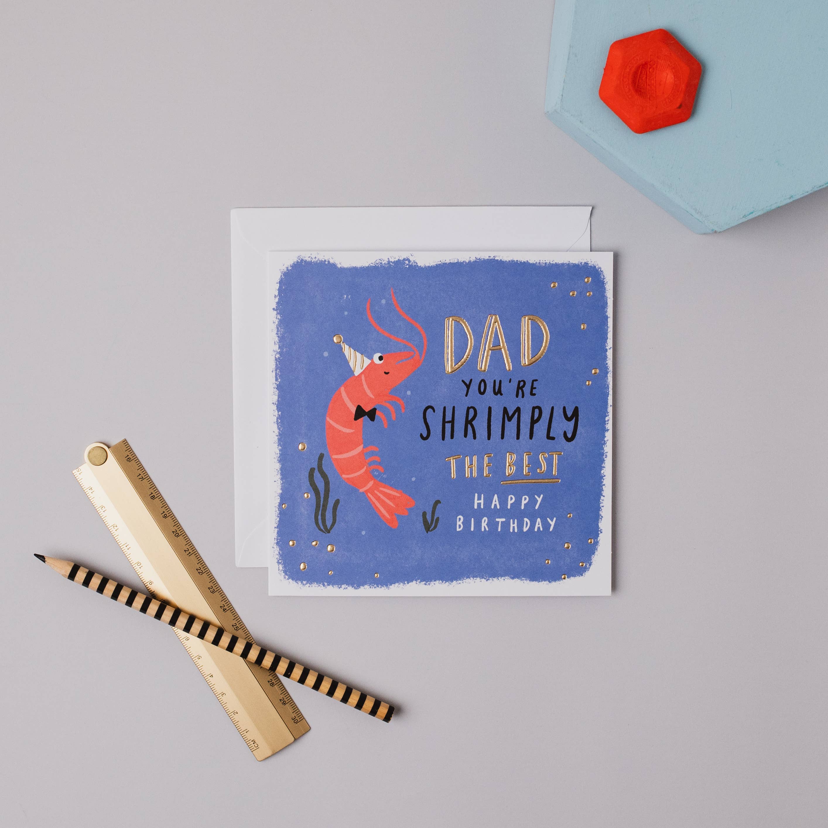 Hotchpotch - Wholesale Birthday Card - Cobalt Dad Shrimp Birthday Card1