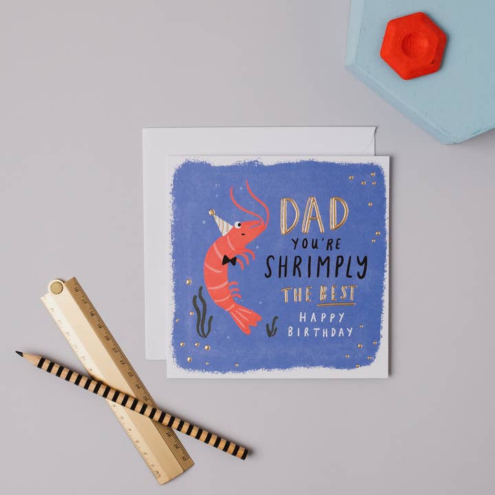 Hotchpotch - Wholesale Birthday Card - Cobalt Dad Shrimp Birthday Card1