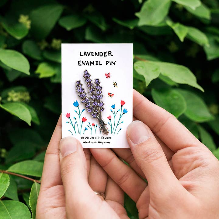 Wildship Studio - Wholesale Lapel Pin/Button - Lavender Enamel Pin5
