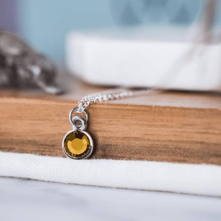 Collana con pietra portafortuna novembre per la vendita all'ingrosso da parte di About.me Jewellery