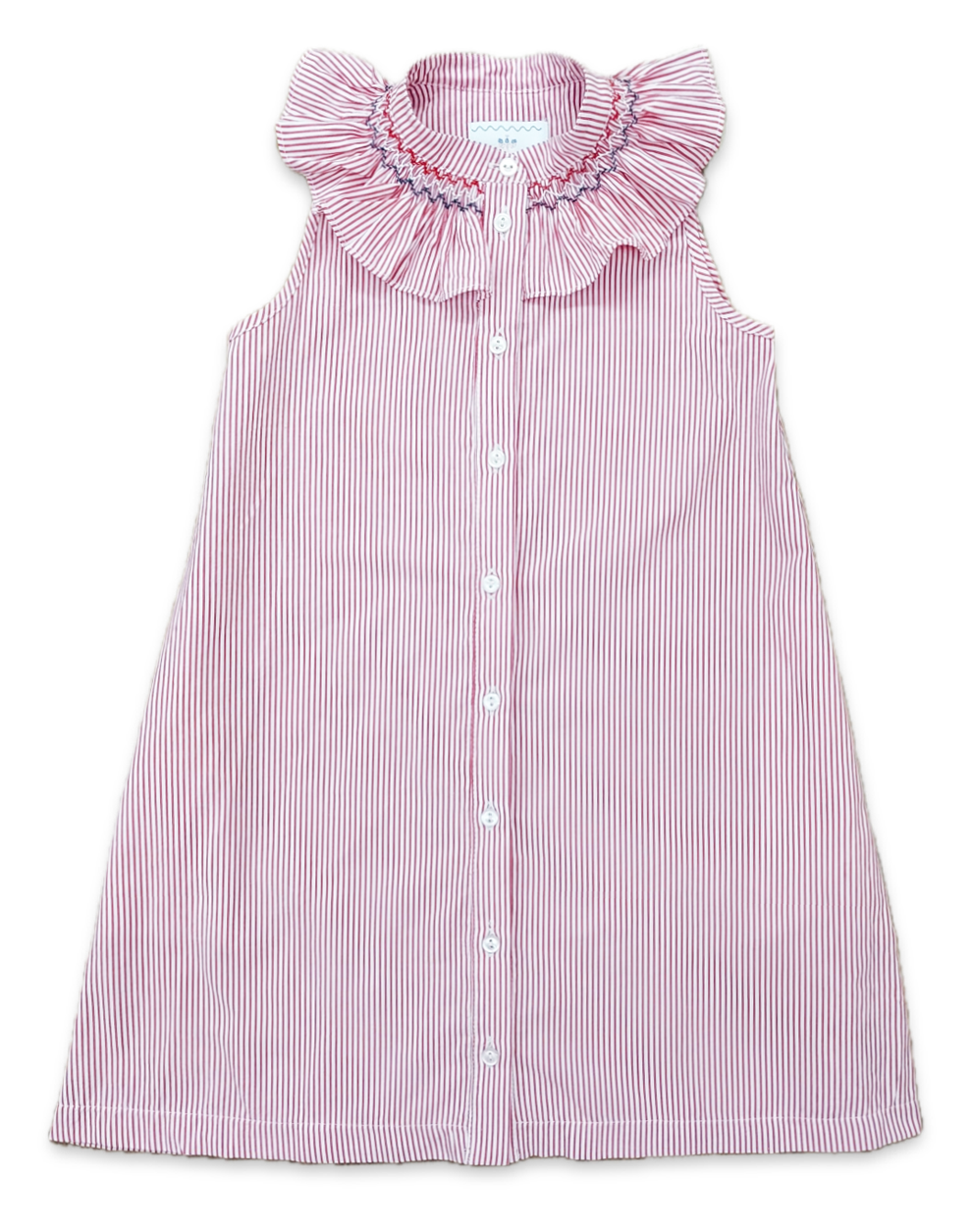 Sun House Children's - Wholesale Dress - Kids - Molly Anne Dress in Red Seersucker5