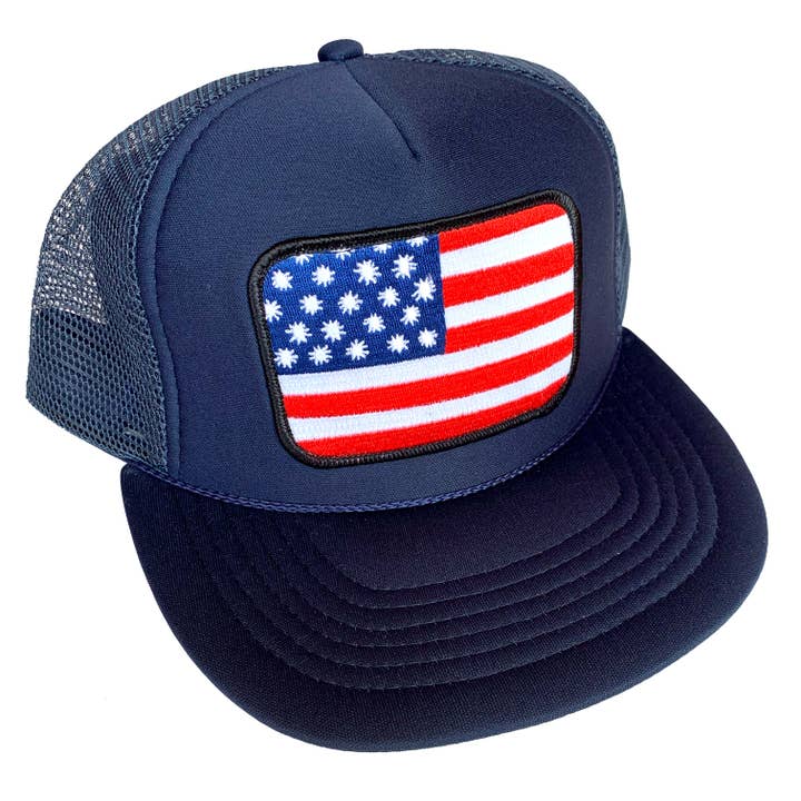 Stars And Bars Trucker - Navy for wholesale by The Gush Company