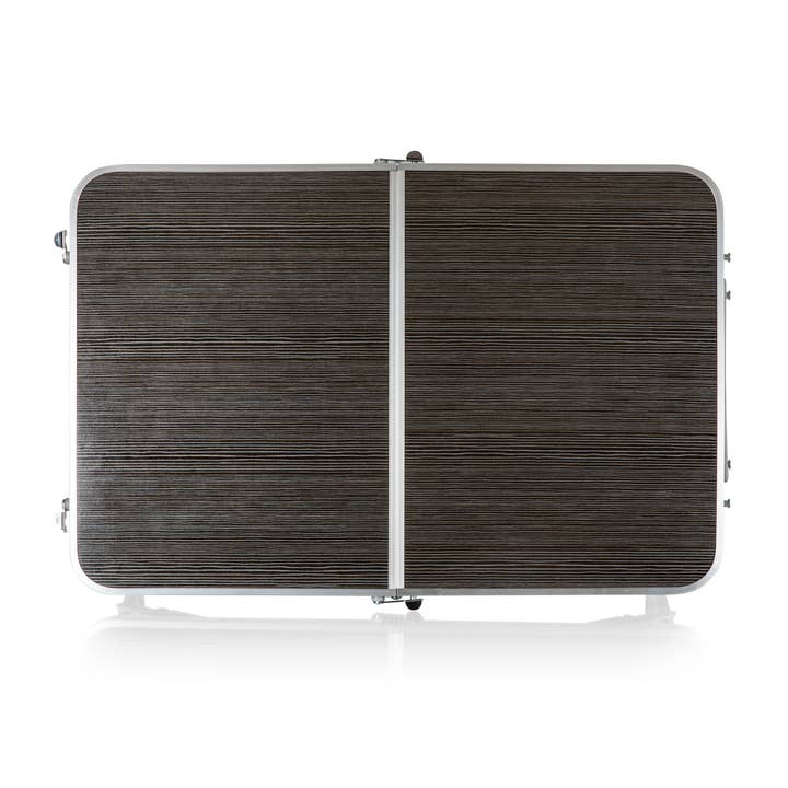 Charcoal Wood Grain Concert Table Mini Portable Table for wholesale on Faire3