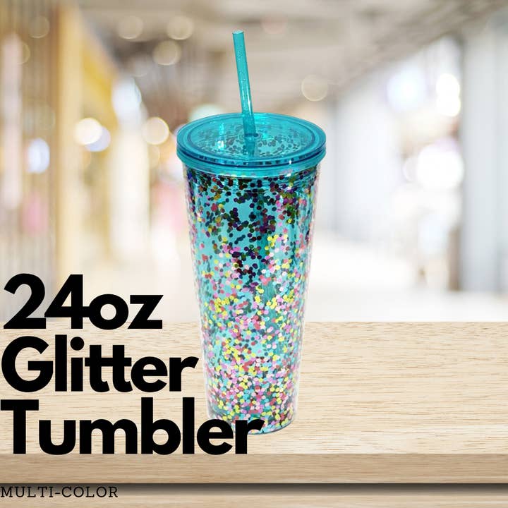 OMG Cups! - Wholesale Insulated Mug/Tumbler - Glitter Tumbler Double Wall - 24oz