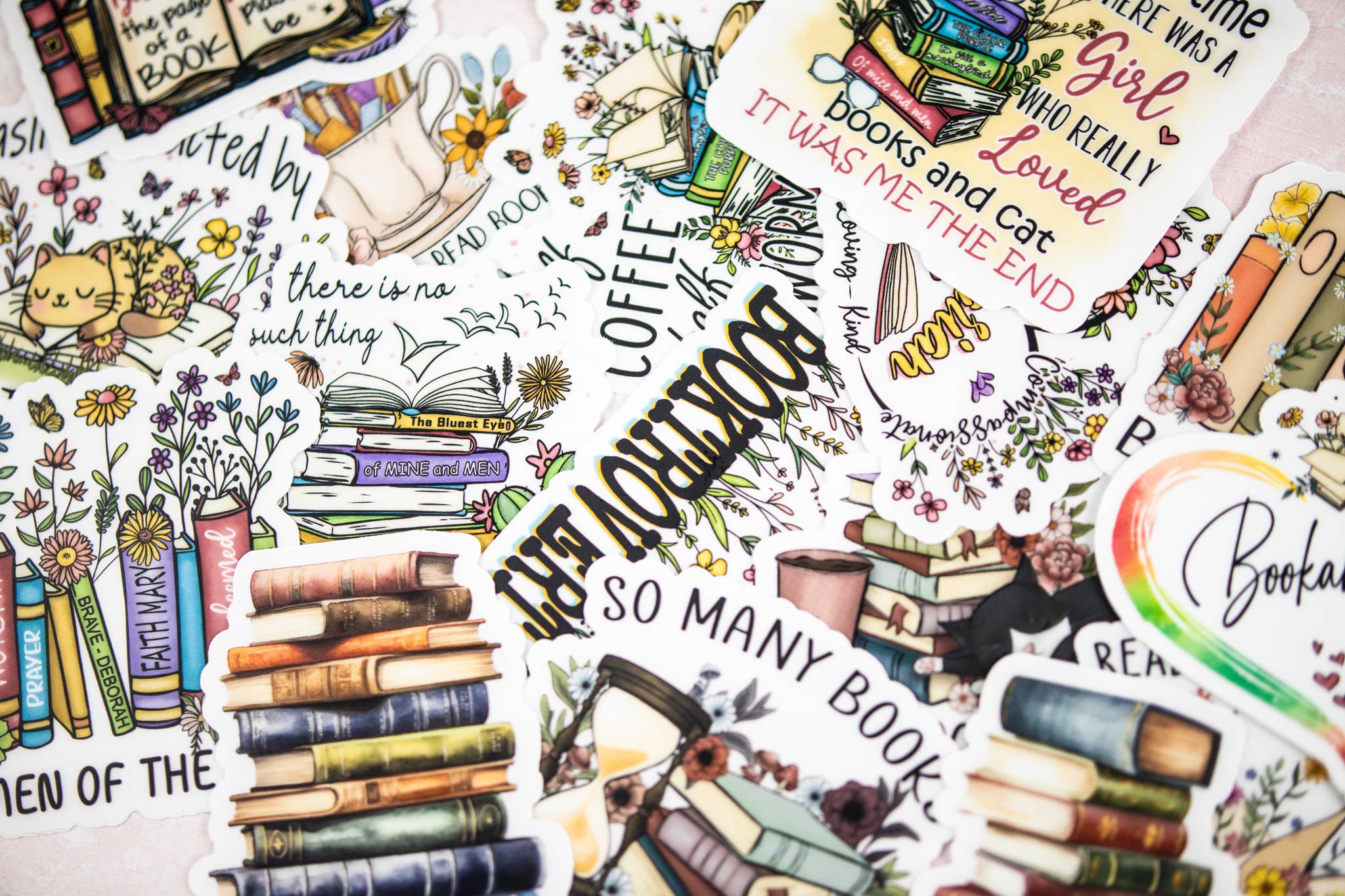 Savannah and James Co - Wholesale Sticker - Reading Is Dreaming, Floral Book Vinyl Sticker, 3x3 in.4