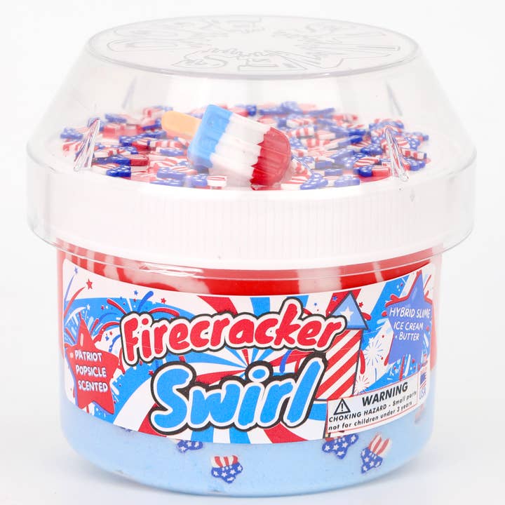 Firecracker Swirl for wholesale by Dope Slimes
