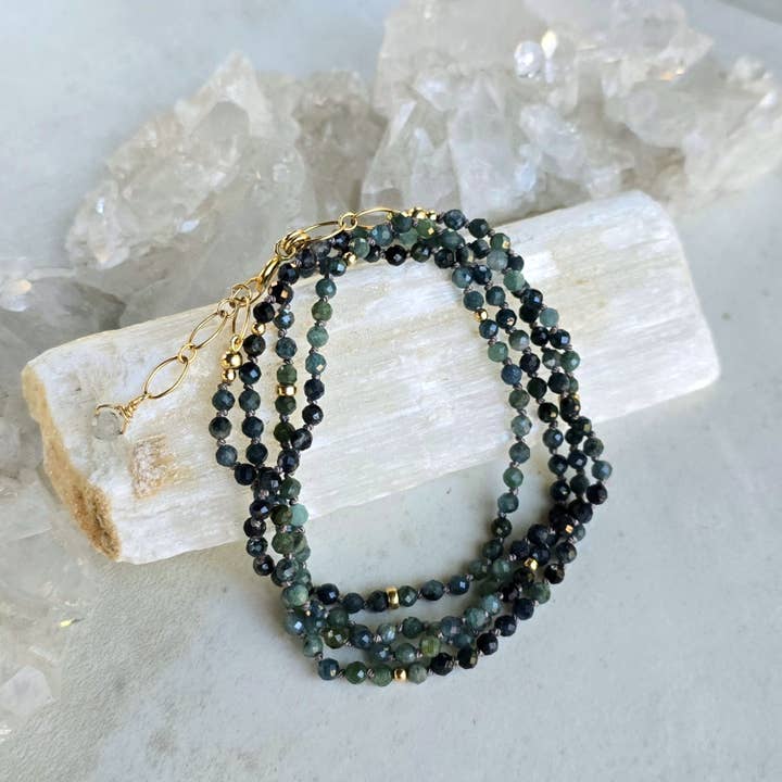 Blue Sky Wrap Bracelet or Necklace for wholesale by James & Jezebelle Jewelry