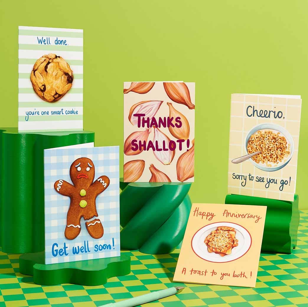 Katie Tinkler illustration - Wholesale Get Well Card - Get Well Soon Cute Gingerbread Gingham Greeting Card1