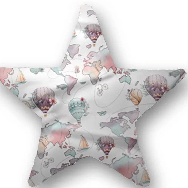 Decorative Pillow Star - Around the World for wholesale by LITTLELUXURIES FOR KIDS