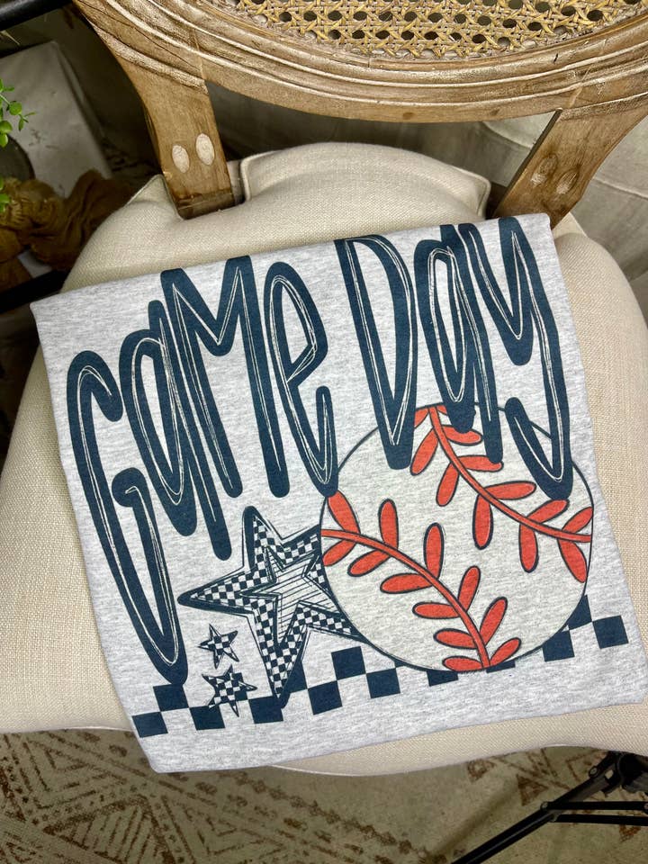 Game Day with Baseball (Gildan Sublimation Tee) for wholesale by It's A Tee Party