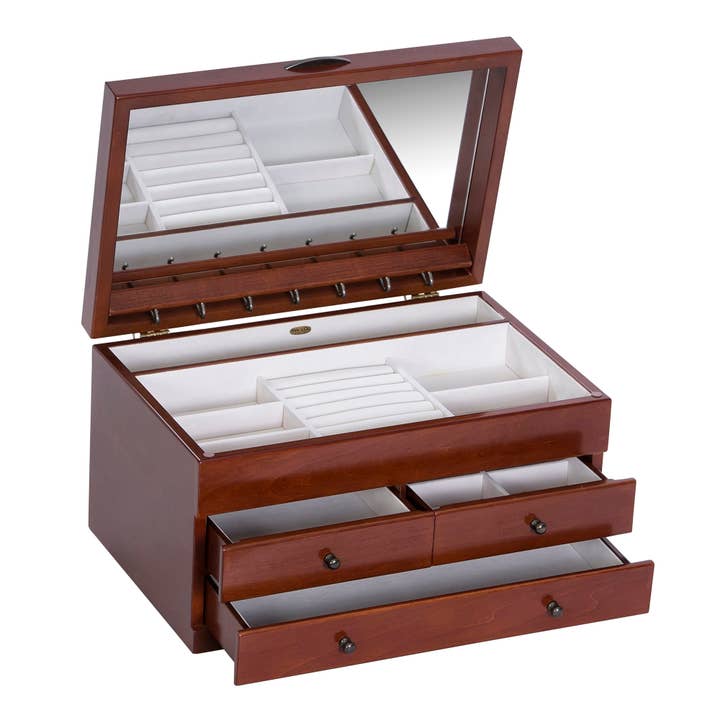 Mele and Co - Wholesale Jewelry Box/Organizer - Mele and Co Fairhaven Wooden Jewelry Box6