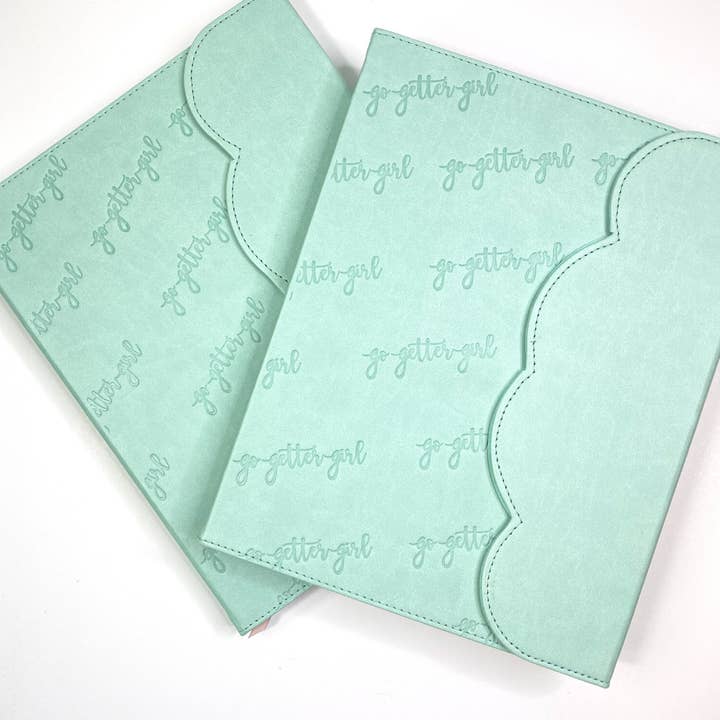 Go Getter Girl Company - Wholesale Journal/Diary - Large Premium Bullet Journal - Scalloped- Mint Pistachio