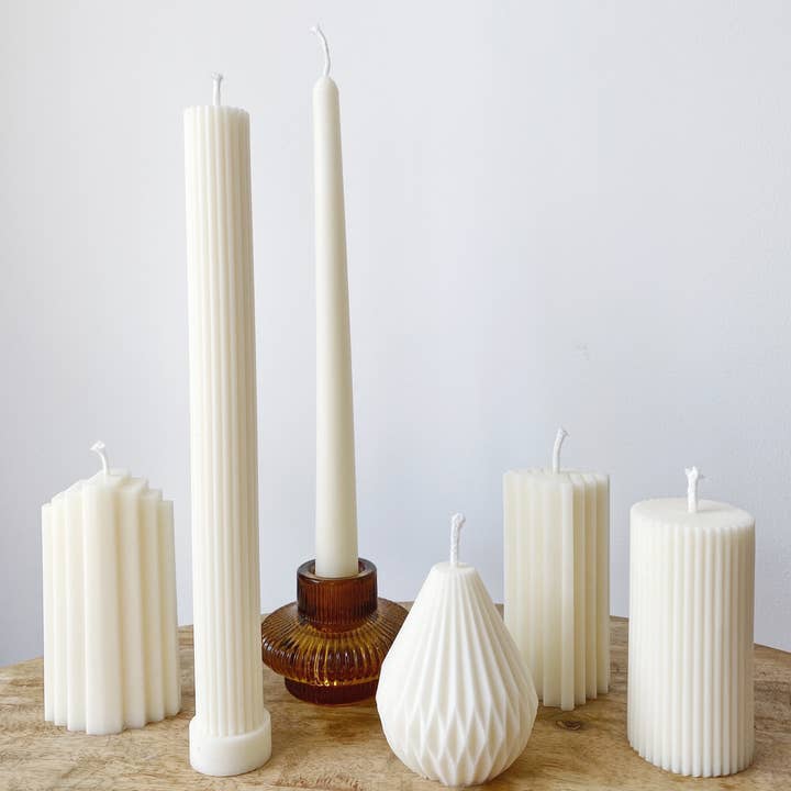 The Ome Store - Wholesale Pillar Candle - Ribbed Column Candle