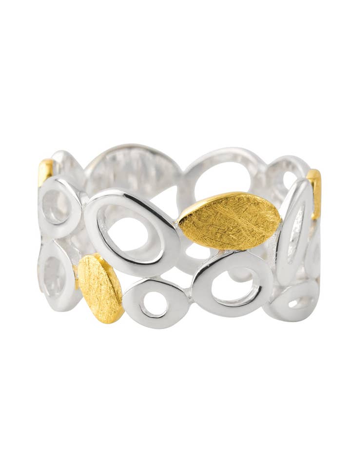 Bague en argent, plaqué or 18 carats pour la vente par Campur GmbH