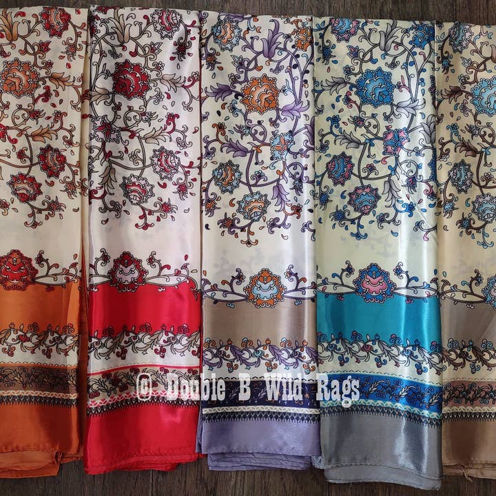 Wild Rag BARGAIN CORNER Floral and Vines Cowboy Western Neck Scarf by Double B Wild Rags for wholesale by Double B Wild Rags