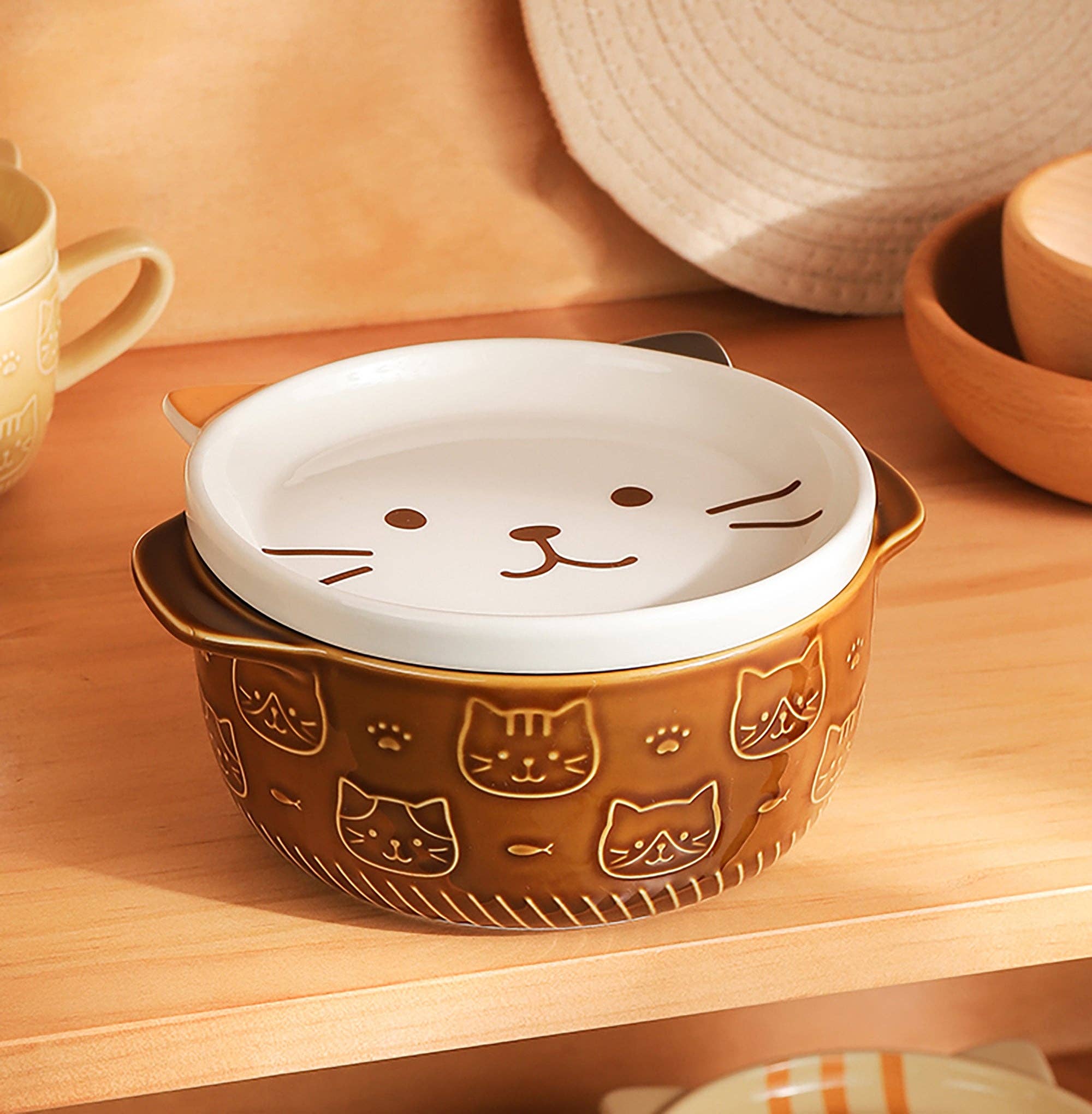 MinoCraft - Vendita all'ingrosso Ciotola - Adorabili ciotole per ramen con disegni di Shiba Inu e gatti10