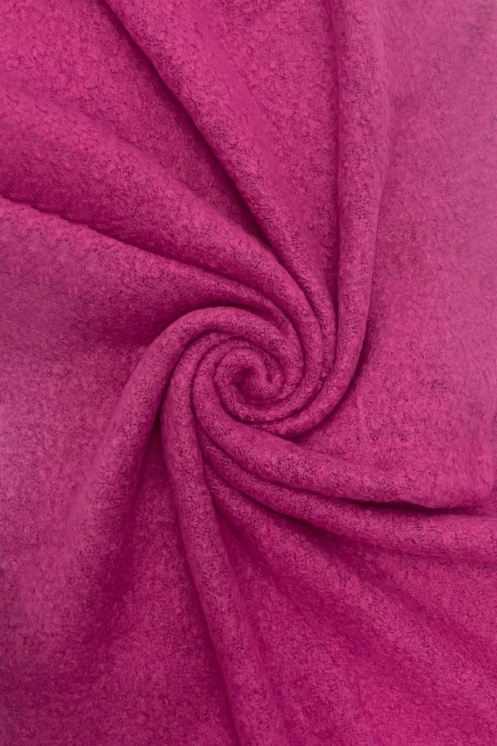 Fashion Scarf World - Wholesale Scarf - Women's - Plain Boucle Diagonal Edge Wool Scarf44