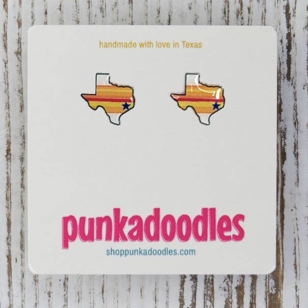 Texas H Town Earrings for wholesale by Punkadoodles.co