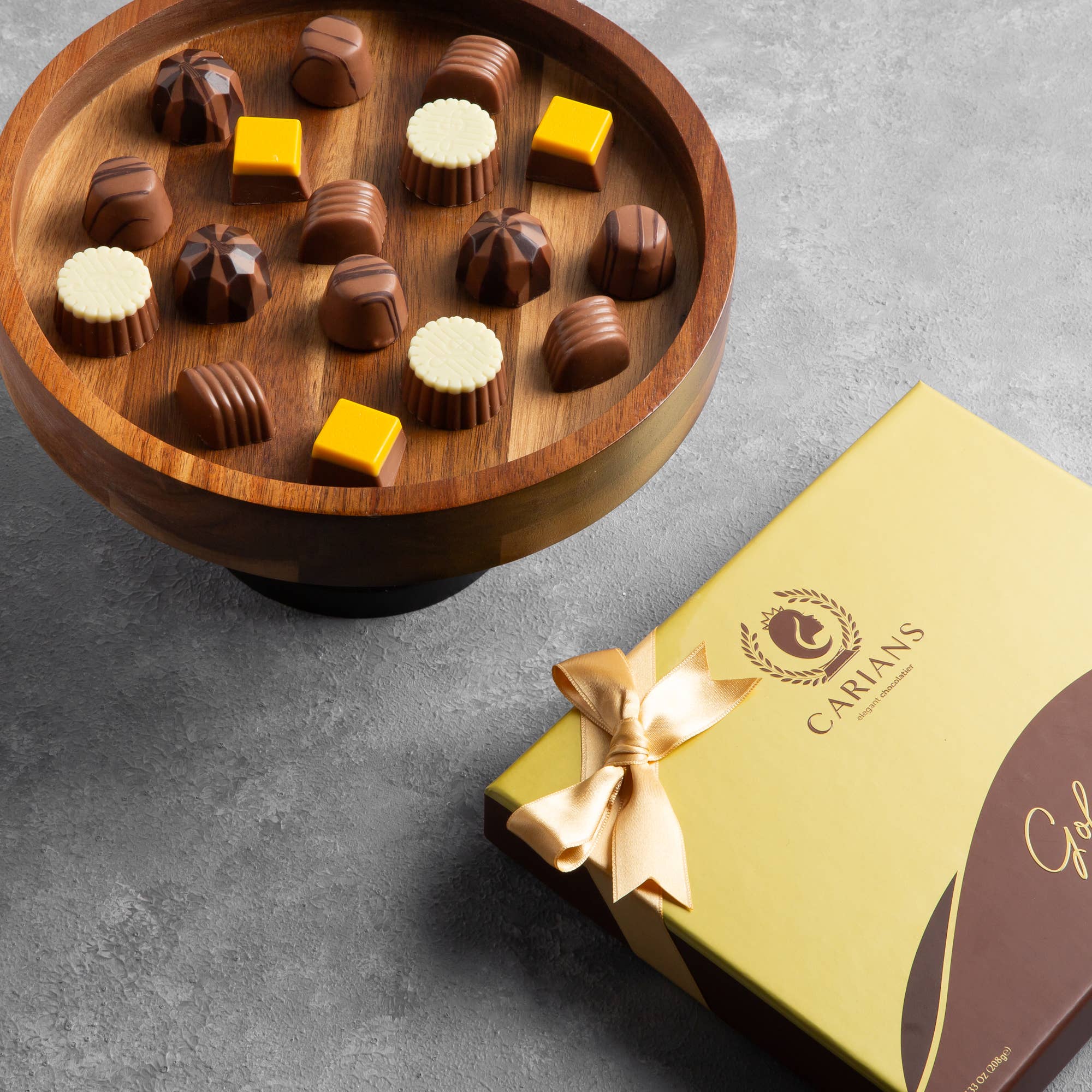 Carian's Bistro Chocolates - Wholesale Chocolate Box -  Valentine's Chocolate Gift Box Gold, Premium Luxury Box5