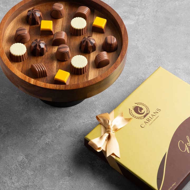 Carian's Bistro Chocolates - Wholesale Chocolate Box - Valentine's Chocolate Gift Box Gold, Premium Luxury Box5