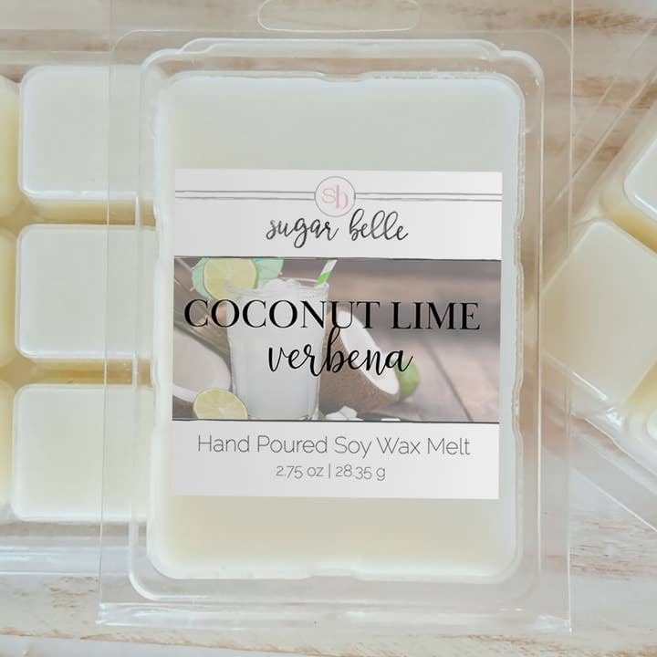 Coconut Lime Verbena Soy Wax Melt for wholesale by Sugar Belle