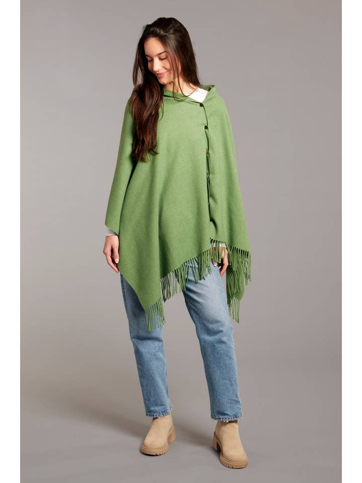 Hadley Wren - Wholesale Poncho - Women's - Hadley Wrap - Green1