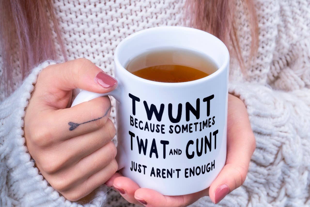 Cheeky Chops Cards & Wanky Candles – wholesale Coffee mug – TWUNT BECAUSE SOMETIMES CUNT D - Rude Coffee Mug4