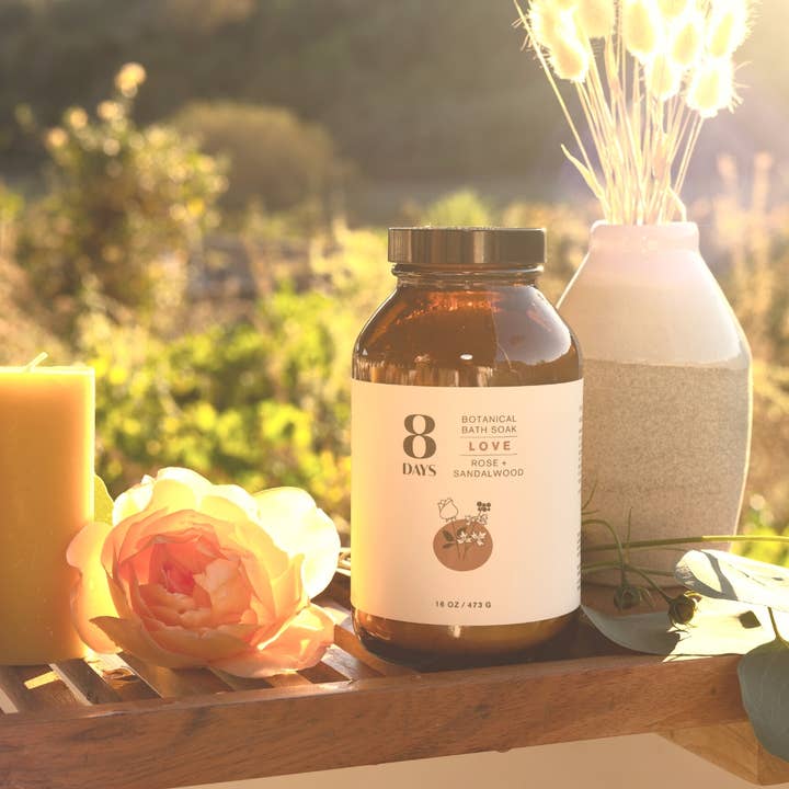 Love Botanical Bath Soak for wholesale by 8 Days Botanicals